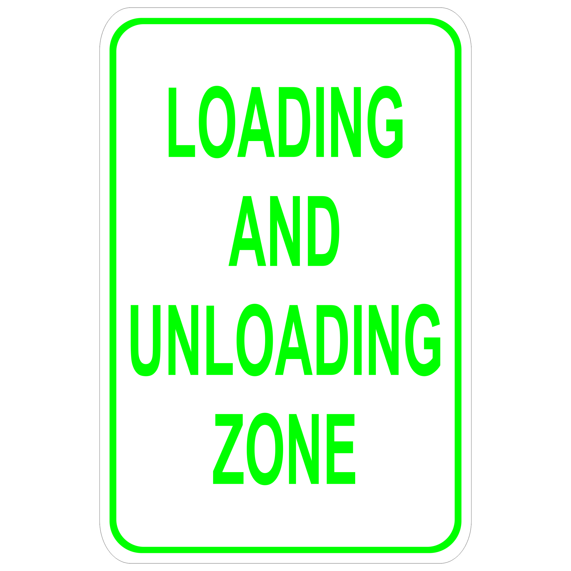 15 Minute Parking Loading And Unloading Zone Parking Sign Aluminum METAL Sign 