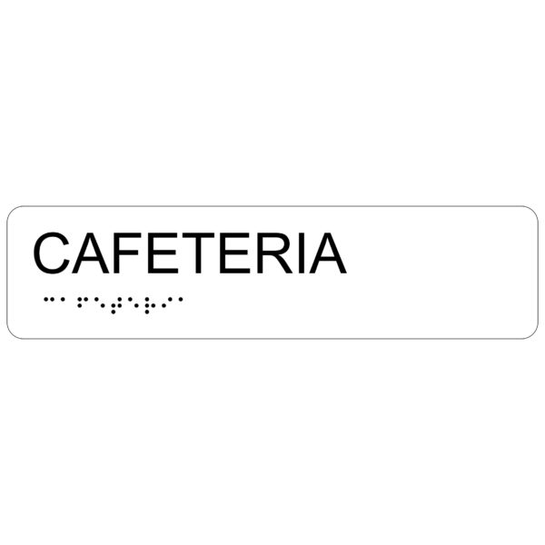 Cafeteria – Economy ADA signs with Braille