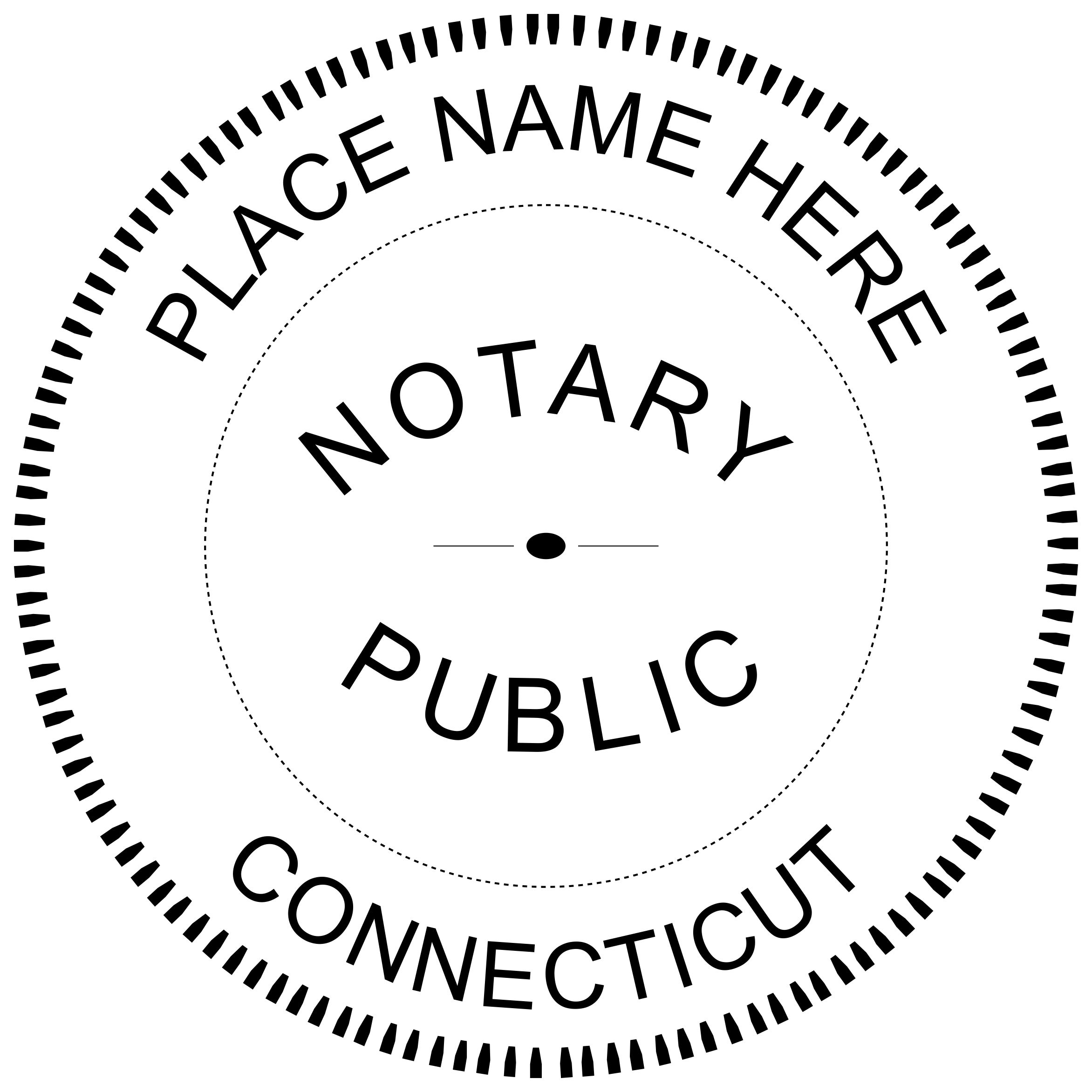 Pre-Inked OFFICIAL NOTARY SEAL RUBBER STAMP Office use Connecticut Custom 