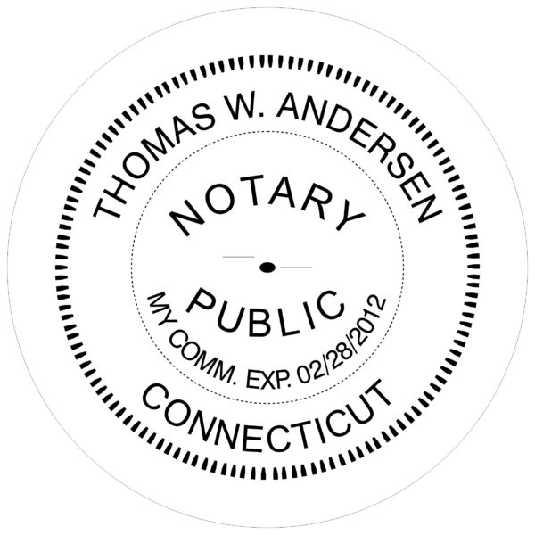 Connecticut Notary Embosser with Expiration Date