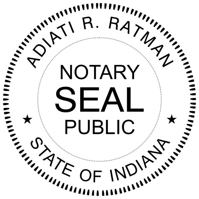 Indiana Notary Embosser Winmark Stamp And Sign Stamps And Signs 4671