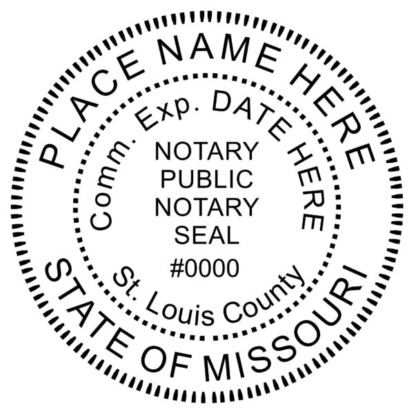 Missouri Notary Embosser with County