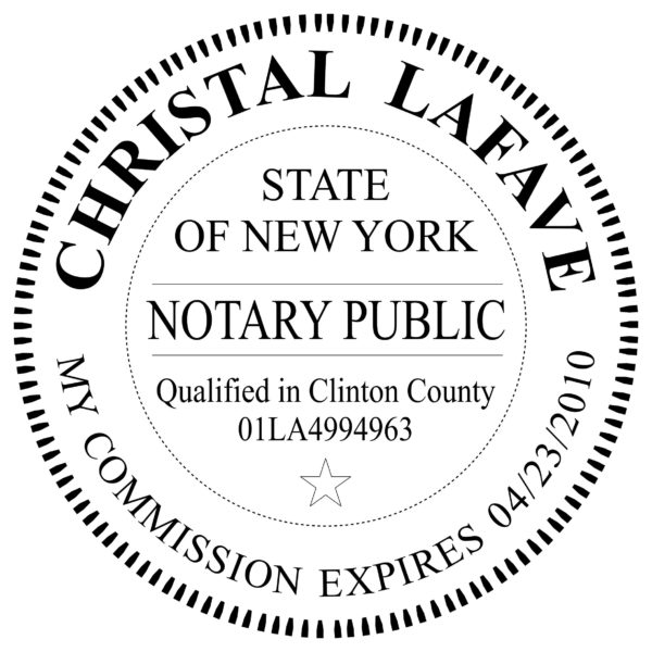 New York Notary Embosser with Commission Number