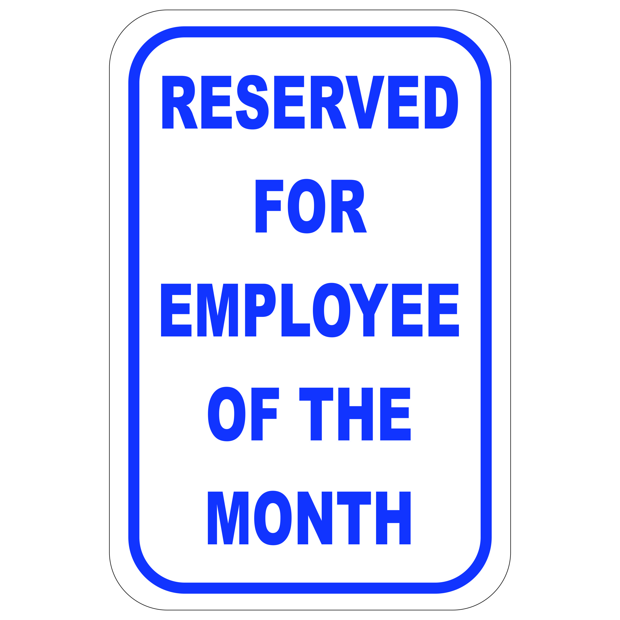 Employee Of The Month Sign 12" x 18" Heavy Gauge Aluminum Signs 