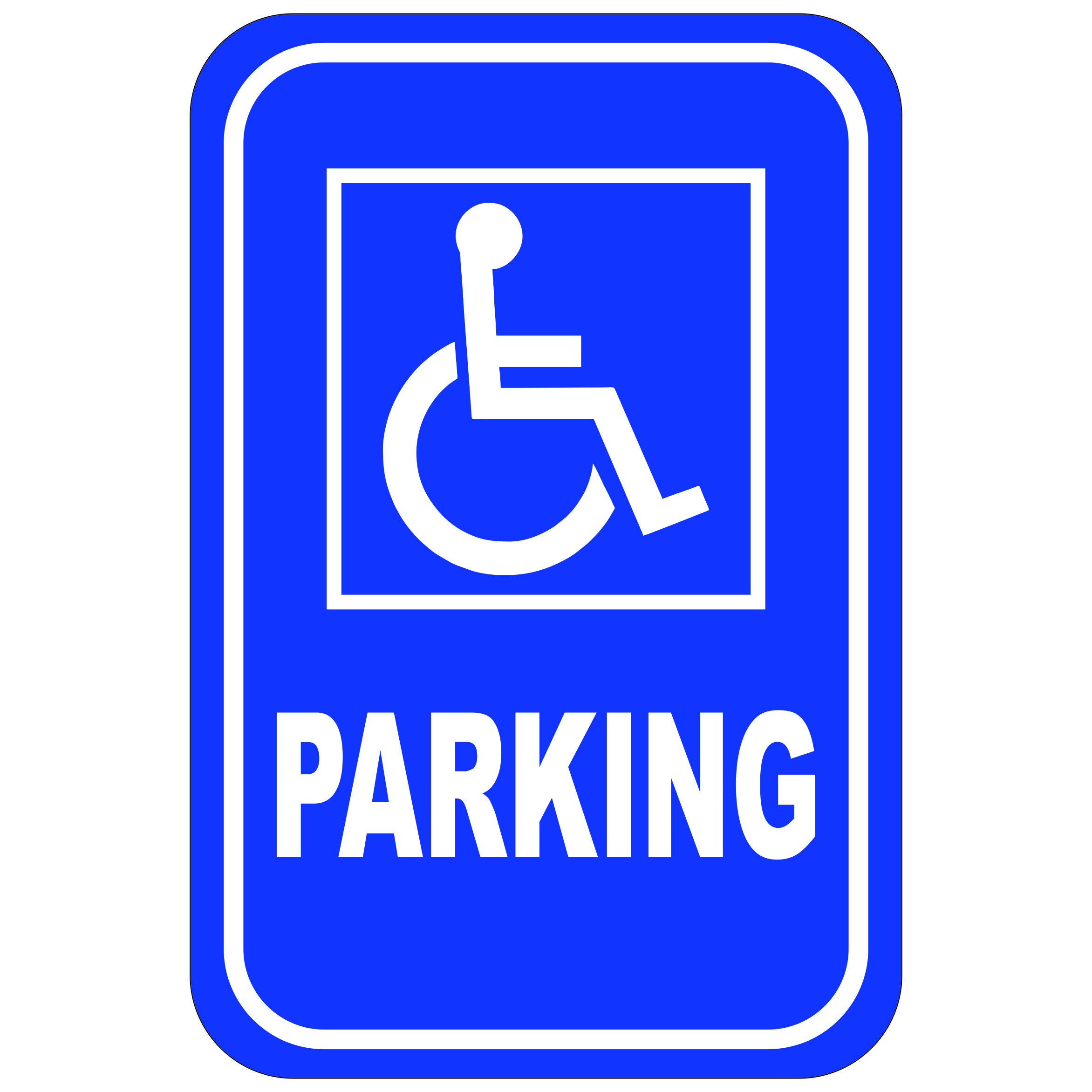 Handicap Parking Only Aluminum Metal Sign 8" x 12" Handicapped Safety Sign 
