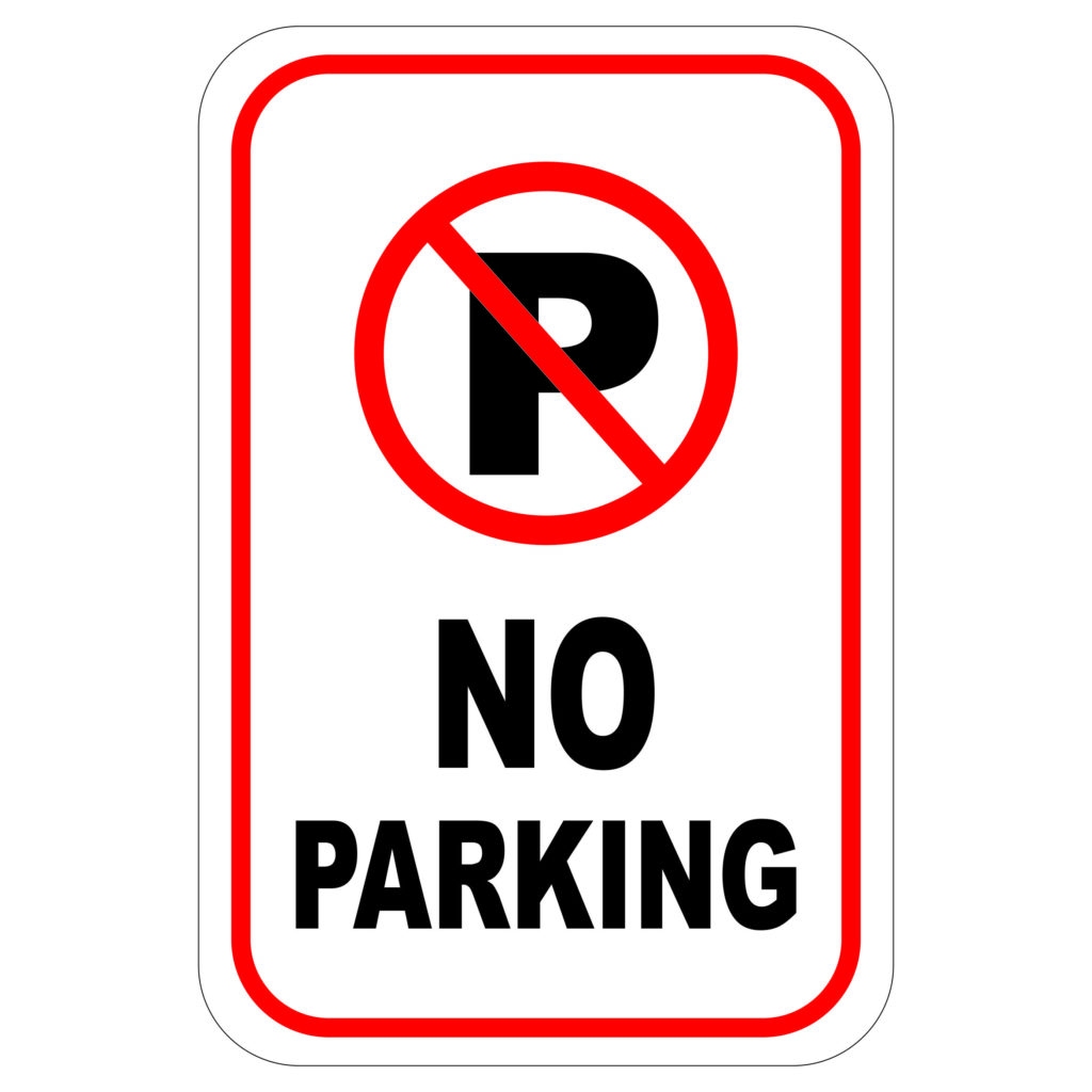 No Parking aluminum sign Winmark Stamp & Sign Stamps and Signs
