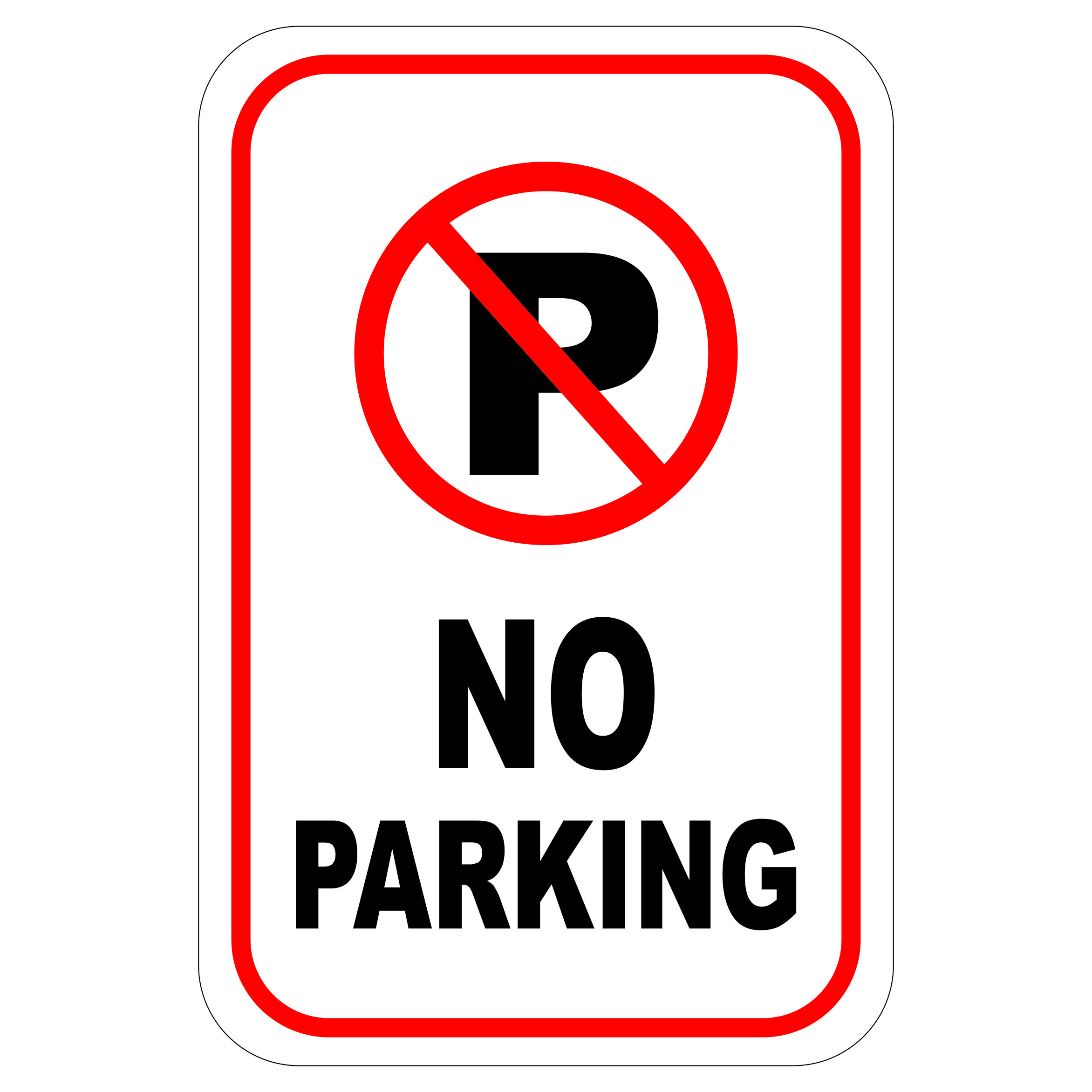 No Parking aluminum sign Winmark Stamp Sign Stamps and Signs