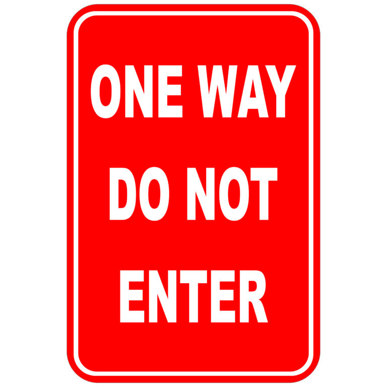 One Way Do Not Enter aluminum sign - Winmark Stamp & Sign - Stamps and ...