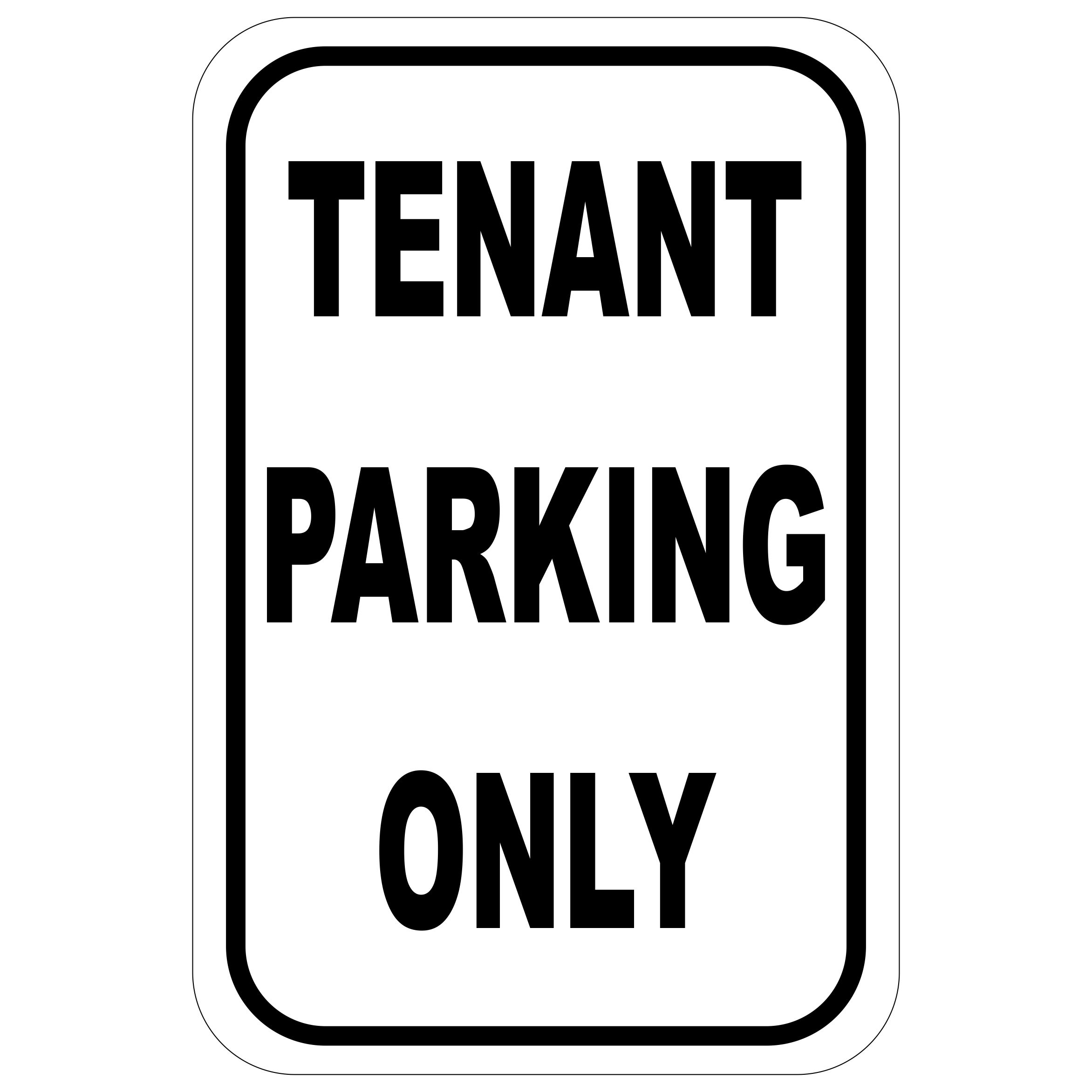 Window Business Sticker Set Tenant Parking Only Sign 
