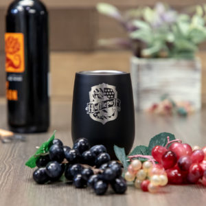 Hufflepuff House 12 Ounce Stainless Steel Wine Glass
