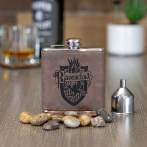 Ravenclaw House 6 ounce leatherette flask with FREE Funnel