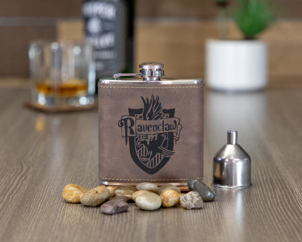 Ravenclaw House 6 ounce leatherette flask with FREE Funnel
