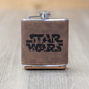 Star Wars 6 ounce leatherette flask with FREE Funnel