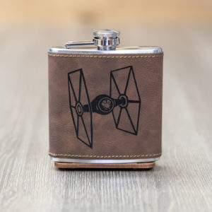 Imperial TIE Fighter 6 ounce leatherette flask with FREE Funnel