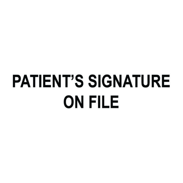 Patient’s Signature On File Stamp