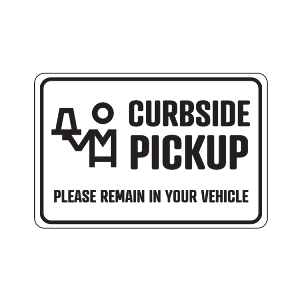 Curbside Pickup landscape temporary sign