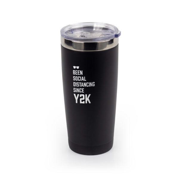 Been Social Distancing Since Y2K 22 ounce vacuum insulated mug