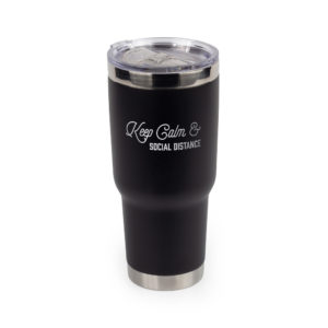 Keep Calm & Social Distance 32 ounce stainless steel insulated tumbler