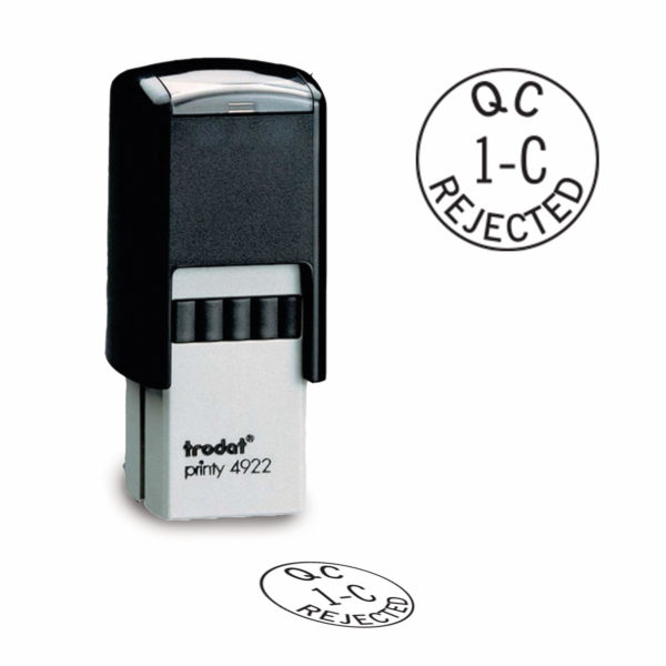5/8″ Custom QC Rejected Trodat Self-Inking Inspection Stamp