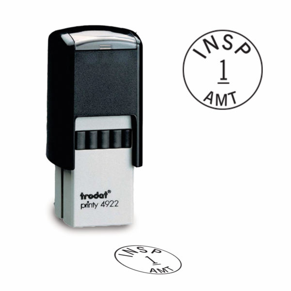 5/8″ Custom Trodat Self-Inking Inspection Stamp
