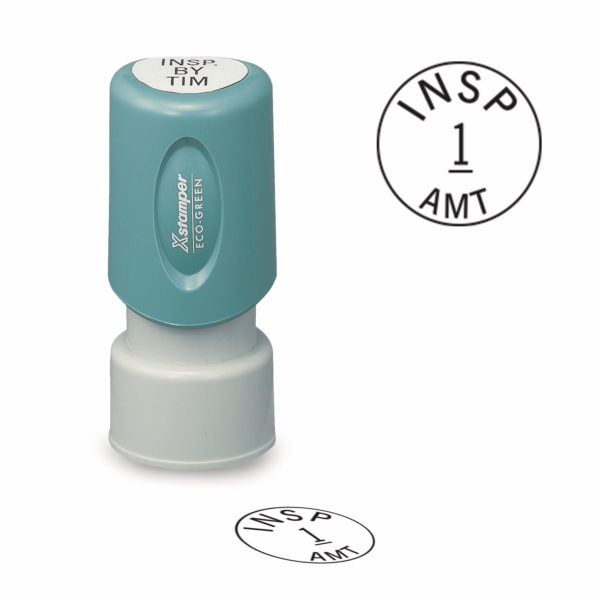 5/8″ Diameter Custom Inspection Stamp N32 X-Stamper Pre Inking Stamp