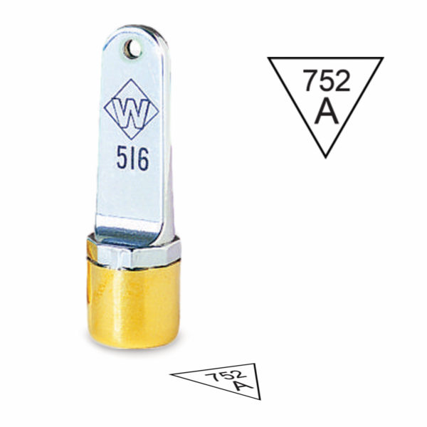 3/8″ Diameter Upside Down Triangle Inspection Stamp
