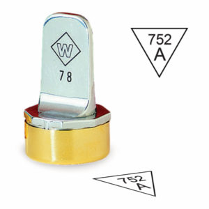 15/16″ Diameter Upside Down Triangle Inspection Stamp
