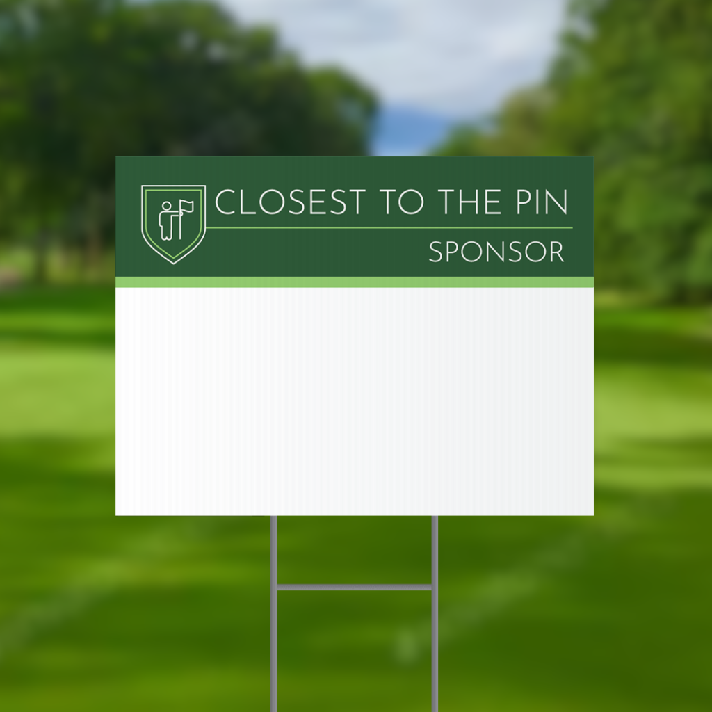 Closest To The Pin Sponsor Golf Tournament Signs Winmark Stamp & Sign Stamps and Signs