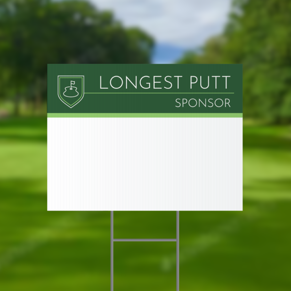 Longest Putt Sponsor Golf Tournament Signs Design