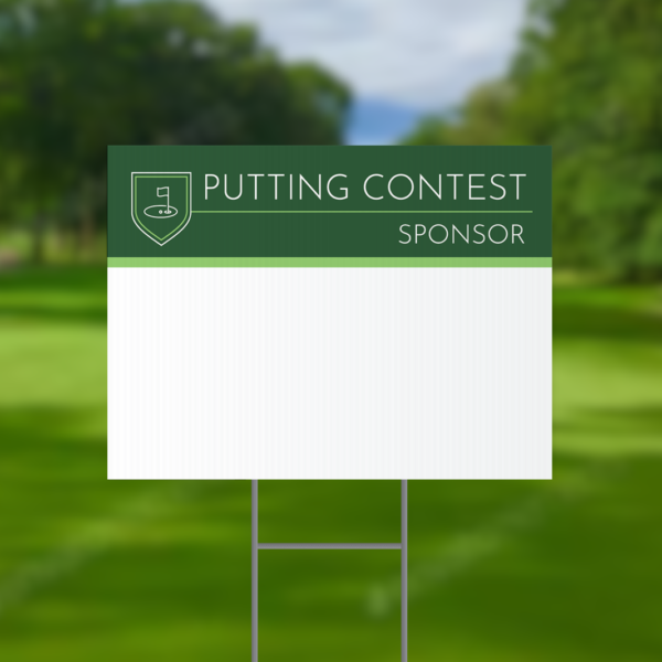 Putting Contest Sponsor Golf Tournament Signs