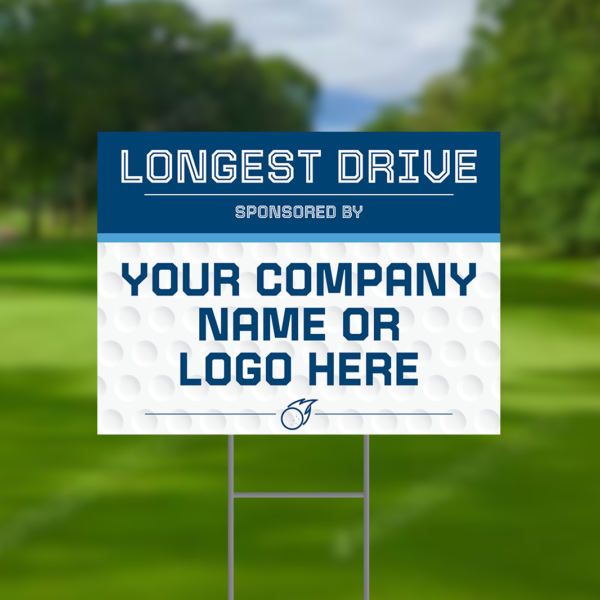 Longest Drive Sponsor Golf Tournament Signs Design #3