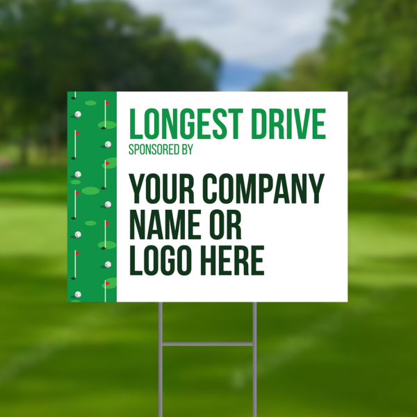 Longest Drive Sponsor Golf Tournament Signs Design #5