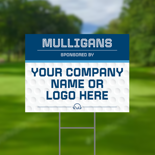Mulligans Sponsor Golf Tournament Signs Design #3