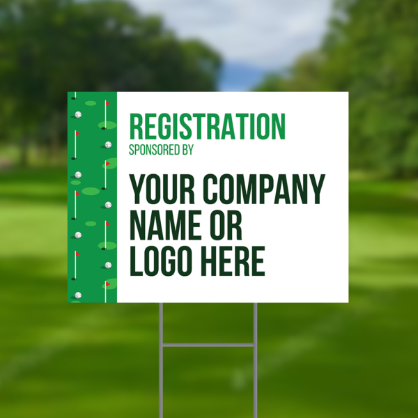 Registration Sponsor Golf Tournament Signs Design #5