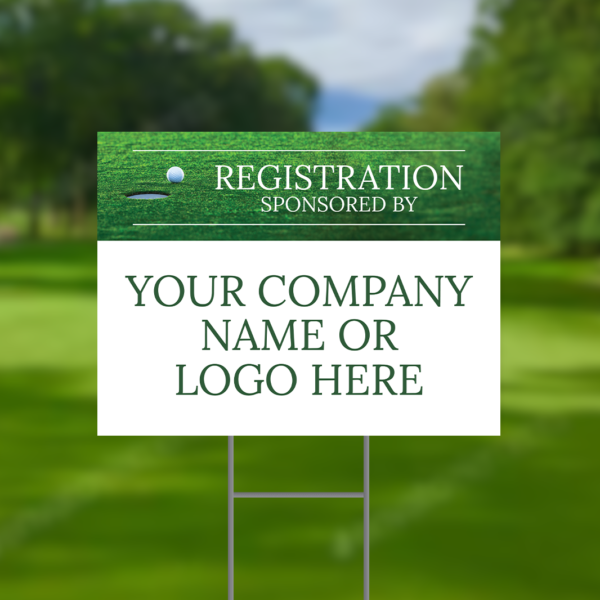 Registration Sponsor Golf Tournament Signs Design #2