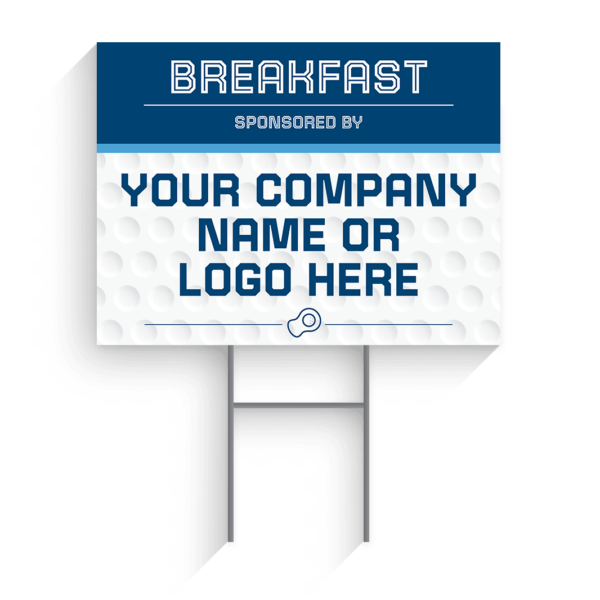Breakfast Sponsor Golf Tournament Signs Design #3