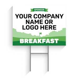 Breakfast Sponsor Golf Tournament Signs Design #4