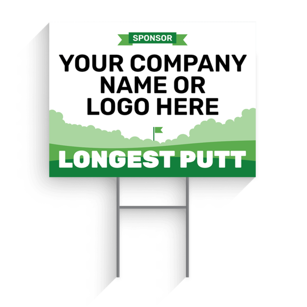 Longest Putt Sponsor Golf Tournament Signs Design #4