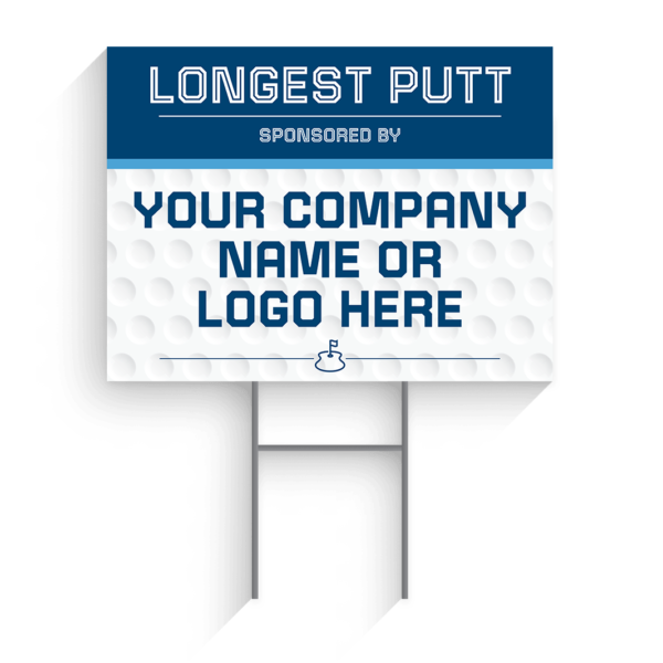 Longest Putt Sponsor Golf Tournament Signs Design #3