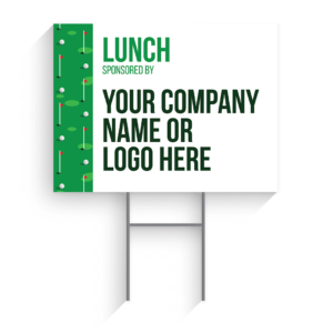 Lunch Sponsor Golf Tournament Signs Design #5