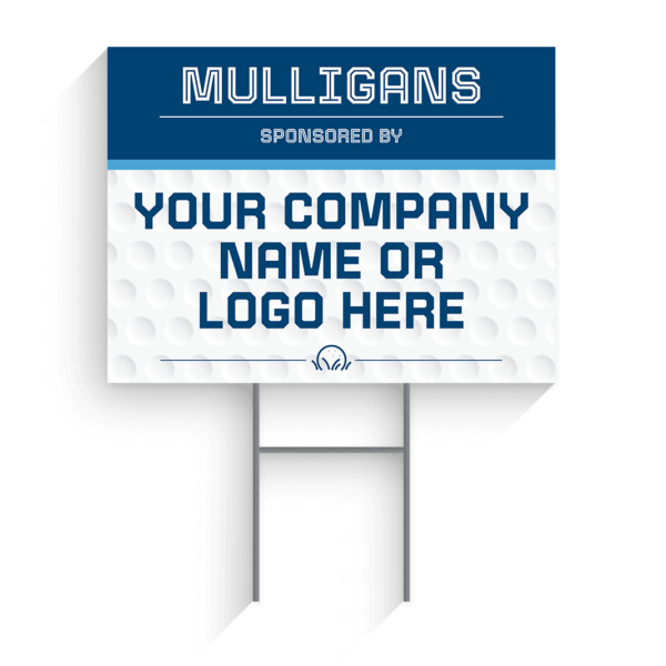 Mulligans Sponsor Golf Tournament Signs Design #3