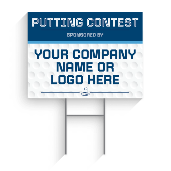 Putting Contest Sponsor Golf Tournament Signs Design #3