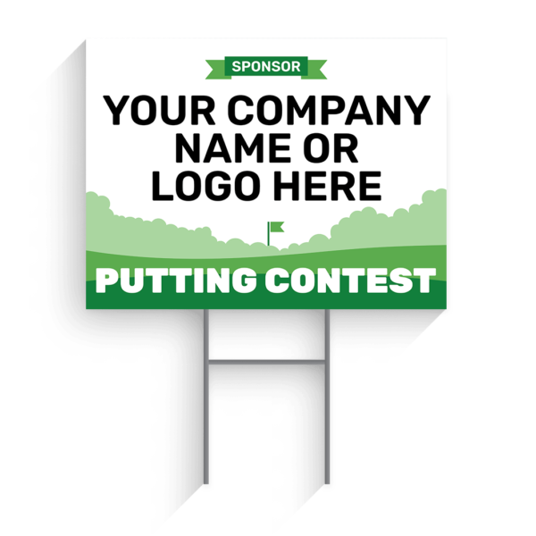 Putting Contest Sponsor Golf Tournament Signs Design #4