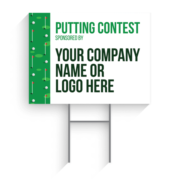 Putting Contest Sponsor Golf Tournament Signs Design #5