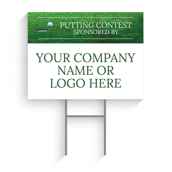 Putting Contest Sponsor Golf Tournament Signs Design #2