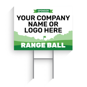Range Ball Sponsor Golf Tournament Signs Design #4