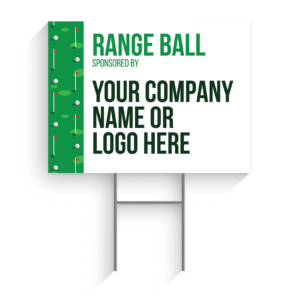 Range Ball Sponsor Golf Tournament Signs Design #5