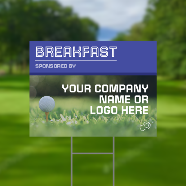 Breakfast Sponsor Golf Tournament Signs Design #6