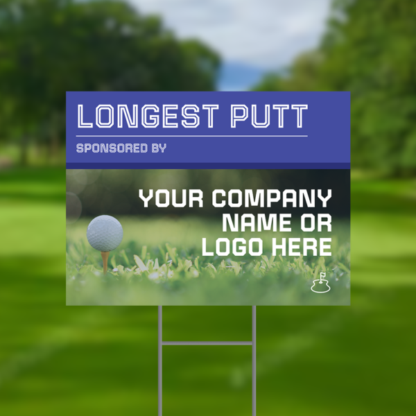 Longest Putt Sponsor Golf Tournament Signs Design #6