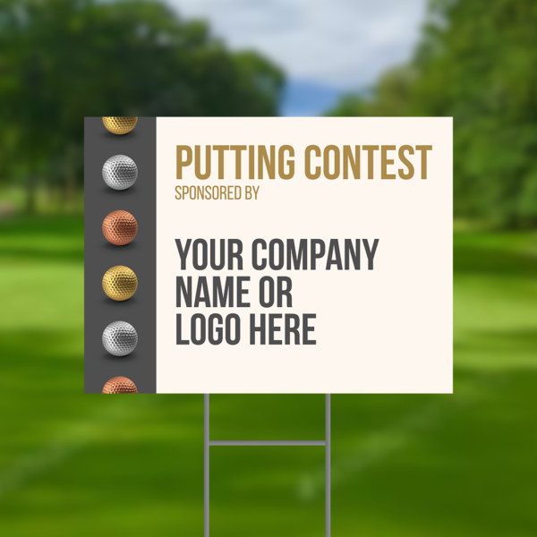 Putting Contest Sponsor Golf Tournament Signs Design #8